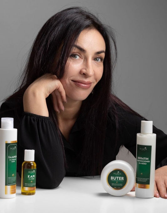 Haar Produkte Hurem mit Shampoo, Conditioner, Haaröl und Butter